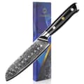 Miniatyrbillede 1 af 2: Japansk Santoku-kniv, damaskusstålblad, høj hårdhed HRC60+,5 Tommer Santoku Kniv