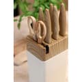 Miniatyrbillede 6 af 6: 6-delt knivblok - MENASTYL - 5041063 - Keramisk blad - Polypropylen - Cremefarvet