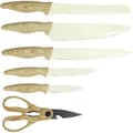 Miniatyrbillede 1 af 6: 6-delt knivblok - MENASTYL - 5041063 - Keramisk blad - Polypropylen - Cremefarvet