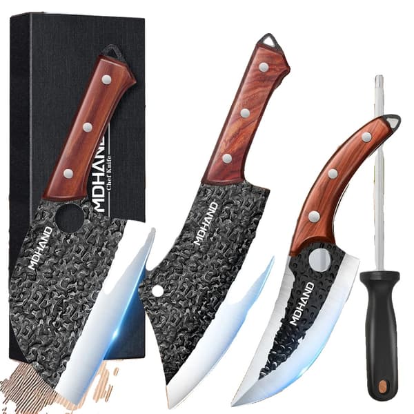 Kokkekniv, Håndsmedet, Ergonomisk Håndtag