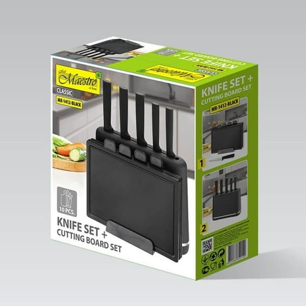 Sæt med køkkenknive og holder Feel Maestro MR-1412-BLACK