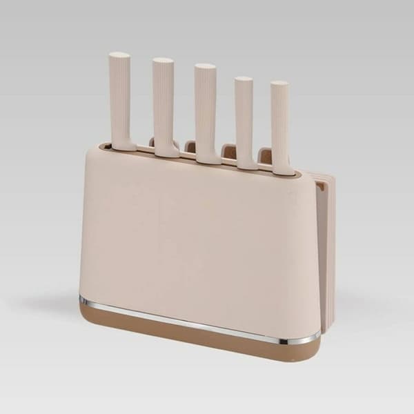 Setti keittiöveitsiä ja teline Feel Maestro MR-1412-BEIGE