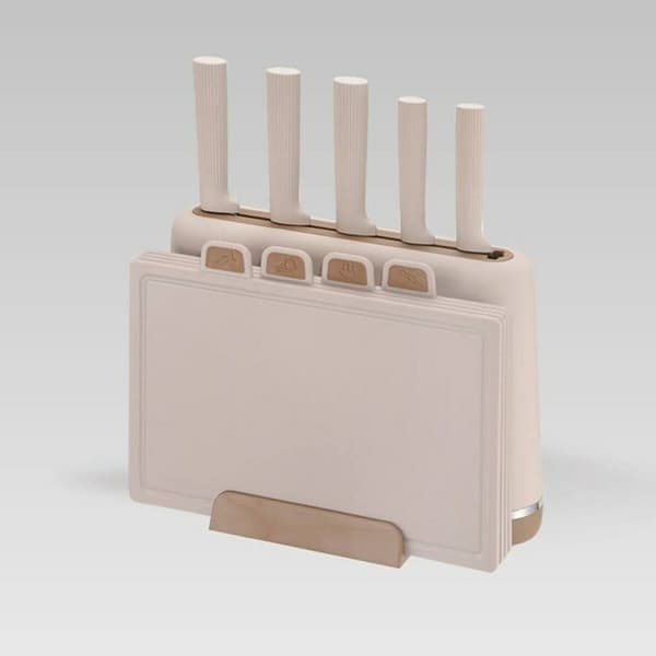 Setti keittiöveitsiä ja teline Feel Maestro MR-1412-BEIGE