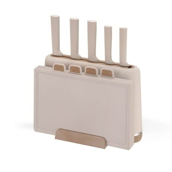Setti keittiöveitsiä ja teline Feel Maestro MR-1412-BEIGE