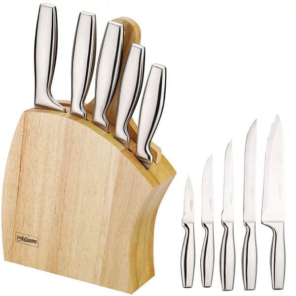 Sæt med køkkenknive og holder Feel Maestro MR-1411 Træ