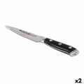 Miniatyrbillede 1 af 5: Køkkenkniv Quttin Damaskus Sort Sølvfarvet 12 cm (2 enheder)