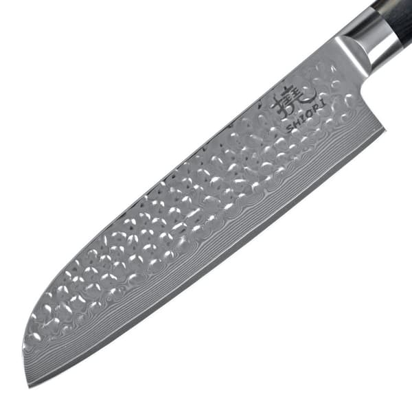 Shiori 3-setti 撓 Kuri Murō + Santoku + Sifu - kolmen Damaskoksen teräsveitsen sarja
