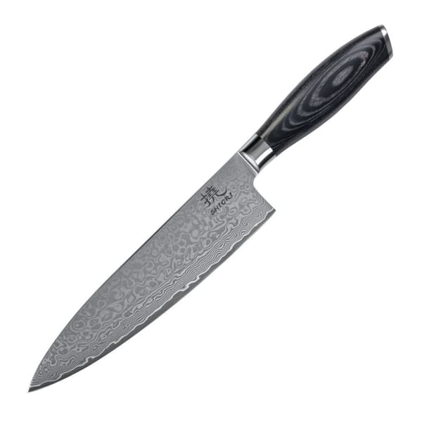 Shiori 3-setti 撓 Kuro Murō + Santoku + Sifu - kolmen damaskoksen teräsveitsen sarja