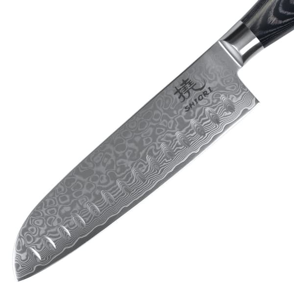 Shiori 3-setti 撓 Kuro Murō + Santoku + Sifu - kolmen damaskoksen teräsveitsen sarja