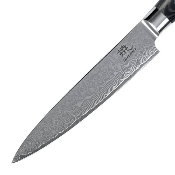 Shiori 3-setti 撓 Kuro Murō + Santoku + Sifu - kolmen damaskoksen teräsveitsen sarja