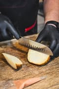 Pikkukuva 11 / 11: Shiori 3-setti 撓 Kuro Murō + Santoku + Sifu - kolmen damaskoksen teräsveitsen sarja
