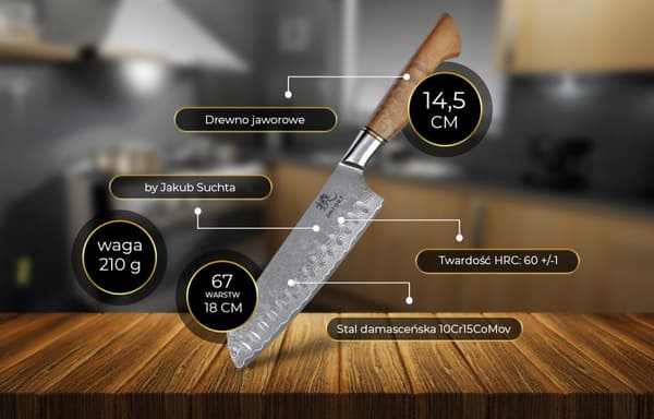 Shiori 撓 Santoku af Jakub Suchta - en universel, multifunktionel kokkekniv