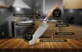 Miniatyrbild 4 av 4: Shiori 撓 Shibuki Santoku - universell, multifunktionell kockkniv gjord av 14C28N sandvik stål