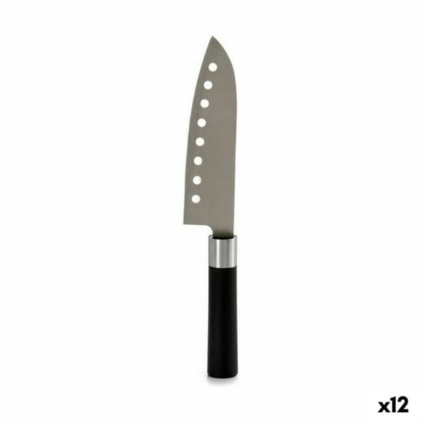 Køkkenkniv Kinvara KT11-5604S03 Sort Sølvfarvet Rustfrit stål Plastik 5 x 30 x 2,5 cm (12 enheder)