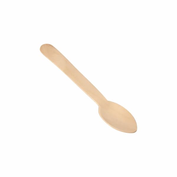 Sæt med skeer Algon Dessert Træ 20 enheder 14 x 3 x 0,2 cm