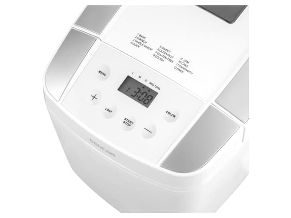 Sencor SBR 0770WH, 1,2 kg, Forsinket start timer, Tittevindu, Variabel skorpebruningsinnstilling, Funksjon til å holde varmen, 800 W