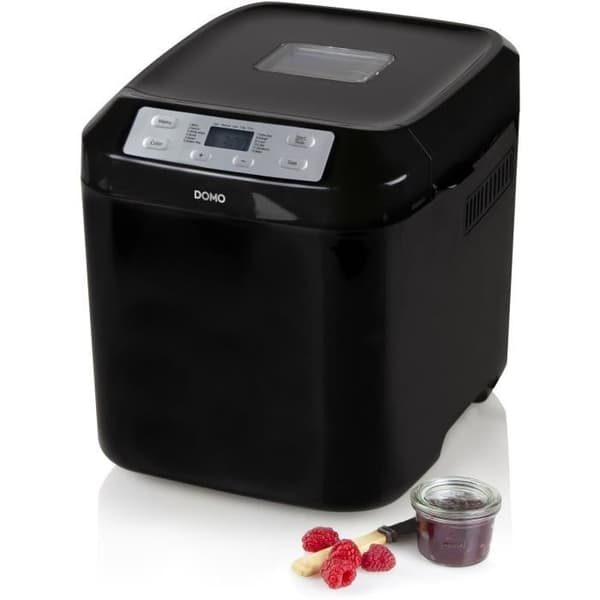 DOMO - Automatisk brödtillverkare - B3974 - 12 program - Timer programmerbar upp till 13 timmar - Svart