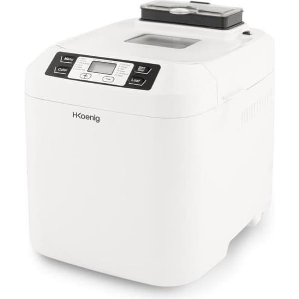 H.KoeNIG BAKE340 - Brödtillverkare med frön - 12 program - 3 tillagningsnivåer - 550W - 2 storlekar: 650 eller 800g - LCD-skärm