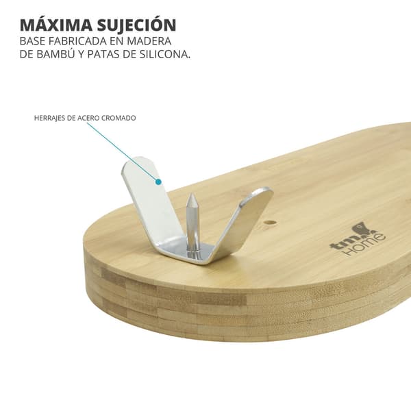 Sammenleggbar Skinkestativ Bambus (48 x 18,5 cm)