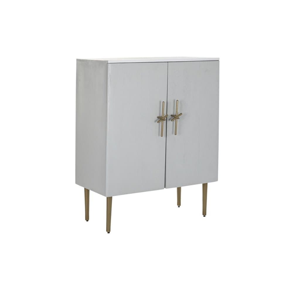 Avlastningsmöbler DKD Home Decor BAR Gyllene Vit Järn Mangoträ (85 x 45 x 110 cm)