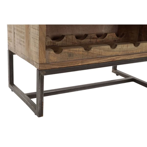 Flaskereol DKD Home Decor Sort Metal Brun Akacie (60 x 32 x 107 cm)