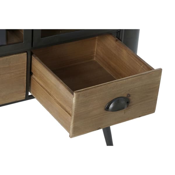 Flaskereol DKD Home Decor Grå Natur Metal Gran 79 x 40 x 160 cm