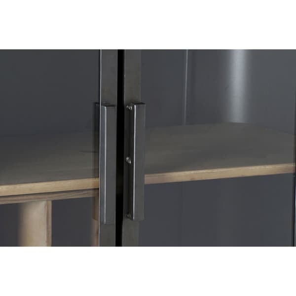 Flaskereol DKD Home Decor Grå Natur Metal Gran 79 x 40 x 160 cm