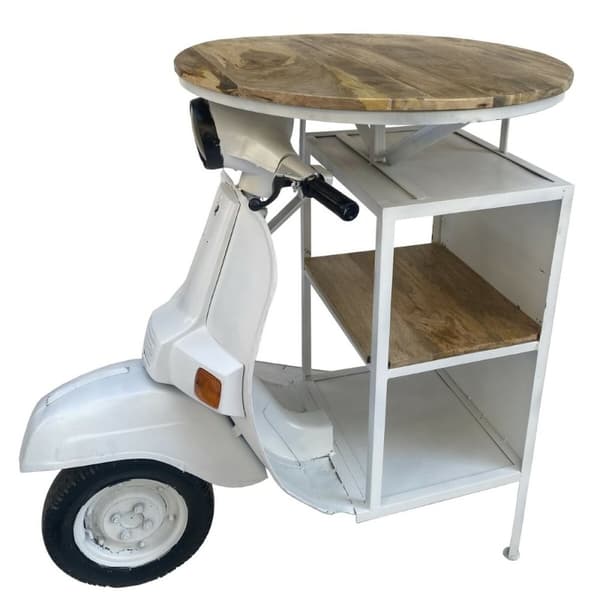 Flaskereol DKD Home Decor Motorcykel Brun Hvid Jern Mangotræ (116 x 72 x 110 cm)