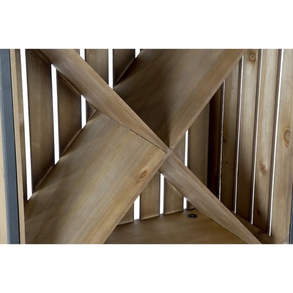 Flaskereol DKD Home Decor Sort Natur Metal Gran 60 x 30 x 160 cm
