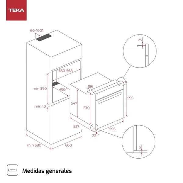 Monikäyttöinen uuni Teka HCB6526 1400 W 71 L