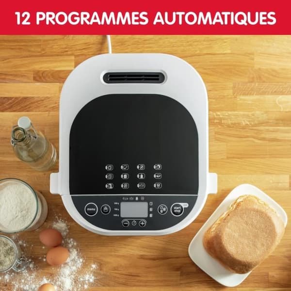 MOULINEX Brödmaskin 1 kg, 20 automatiska program, Glutenfritt program, Håll värmen, French toast OW210130