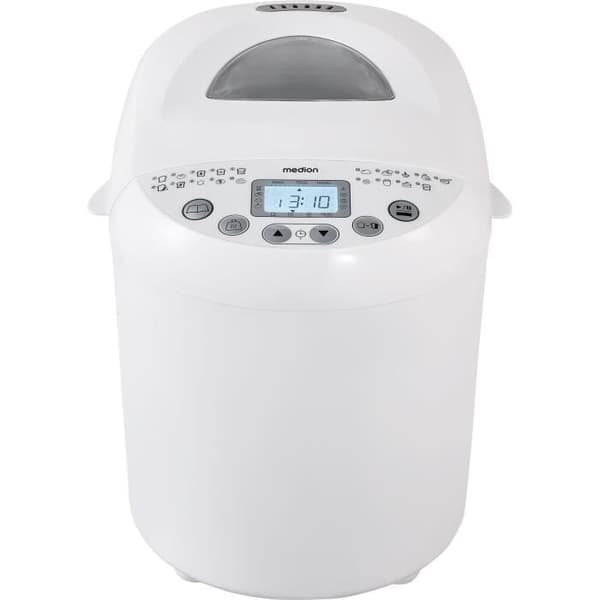 Brödmaskin - MEDION - 50073723 - 550 W - 19 program - Hublot - Vit