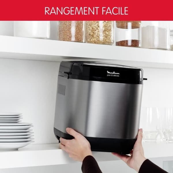 MOULINEX Brödmaskin 1 kg, 20 automatiska program, Glutenfritt program, Håll värmen, Bröd och glädje OW240E30