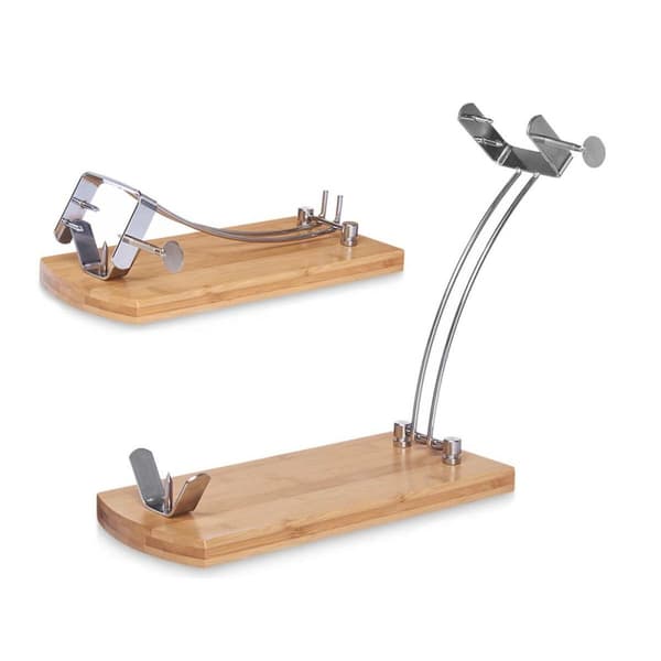 Skinkestativ av Tre Kinvara JWHH-3014 Naturell Metall Bambus 47 x 16,5 x 36 cm