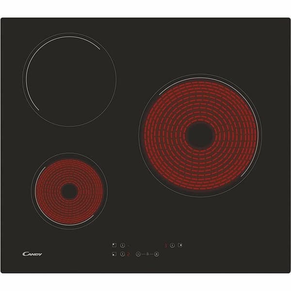 Plade i glaskeramik Candy CH63CC/4U2 60 cm 5500 W Sort