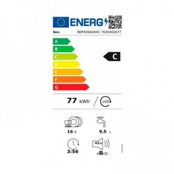 Astianpesukone BEKO BDFN36640XC Teräs 60 cm
