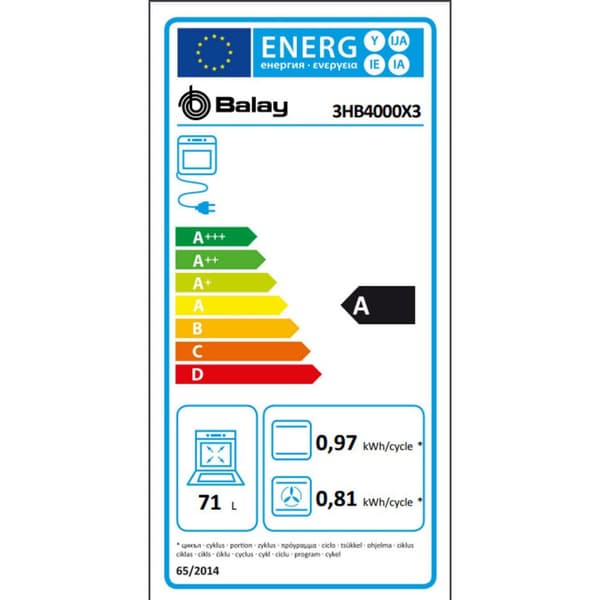 Ovn Balay 3HB4000X3 3400 W 71 L