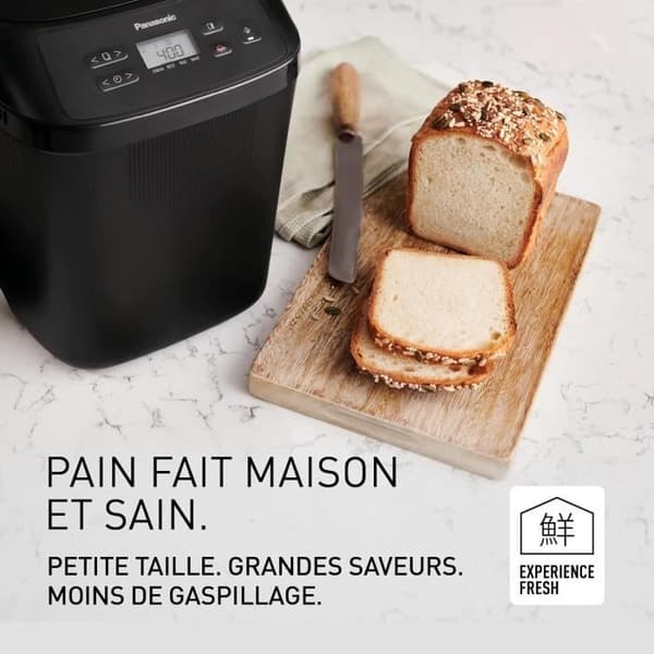 Panasonic SD-PN100KXE Mini-Brödmaskin för Små Hushåll, 4 Glutenfria Program, Kompakt Design, 18 Program