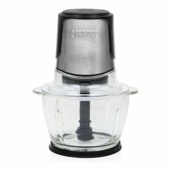 Kjøttkvern Princess Svart Glass Rustfritt stål 300 W 1 L Sort, Rustfritt stål, Gjennomsiktig