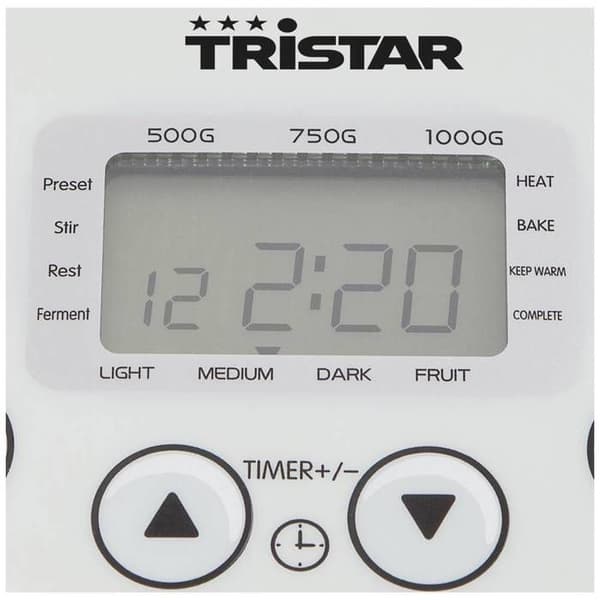 Brödmaskin - TRISTAR - BM-4586 - Kapacitet 1000 gr - 19 program - Glutenfri funktion