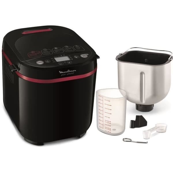 MOULINEX Brödmaskin, 1 kg, 17 program, 3 bryningsnivåer, Programmerbar, Håll värmen Smärta & Plaisir OW220830