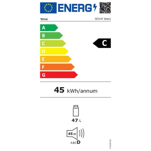 Minikylskåp Yolco GCX47 Svart 50 W 47 L