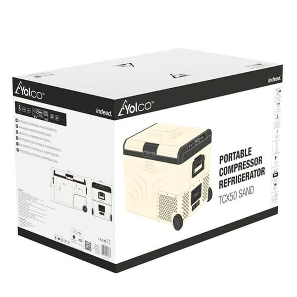Mini køleskab Yolco TCX50 Sort Sand 60 W 10 L 40 L 52 L