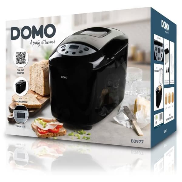 XL automatisk brödmaskin - DOMO - B3977 - 850 W - 17 program - LCD-display