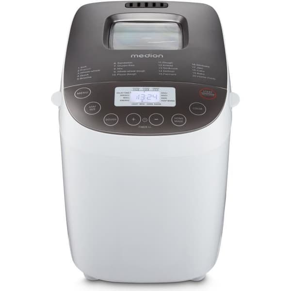 Brödmaskin - MEDION - 50076798 - 950 W - 19 program - Hublot - Vit