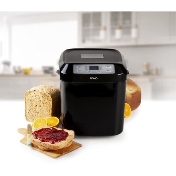 DOMO - Automatisk brödbakare - B3974 - 12 program - Timerprogrammerbar upp till 13 timmar - Svart