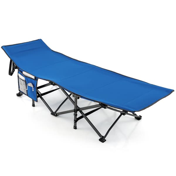 Camping seng, 75x28.5x20 tommer, Blå