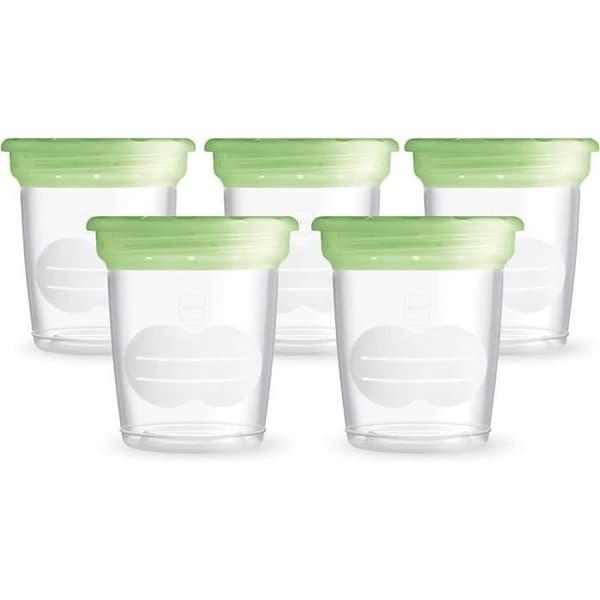 MAM Lagringsbehållare 120 ml - Set med 5 - Transparent