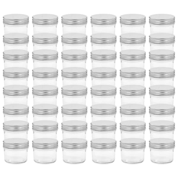 vidaXL Syltetøyglass med sølve lokk 48 stk 110 ml