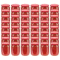 Miniatyrbilde 9 av 9: vidaXL Syltetøyglass med røde lokk 48 stk 230 ml